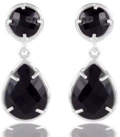 Black Stone 925 Sterling Silver Earring