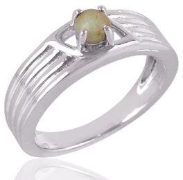 Euthopian Opal Ring Sterling Silver Band Ring