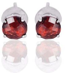 Garnet Gemstone 925 Sterling Silver Stud Earring