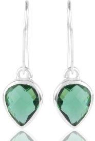 Light Green Stone Solid 925 Silver Earring