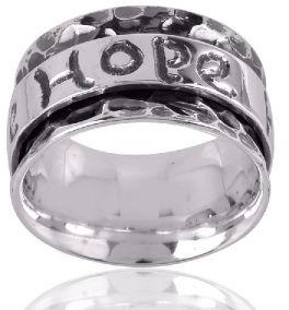 Solid 925 Silver Mens Spiner Ring