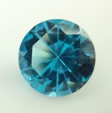 Blue Topaz Diamond Cut Round Loose