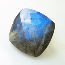 Labradorite Faceted Cushion Checkerboard Cut