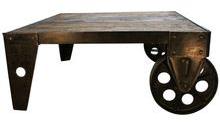 Industrial Wheel Cart Coffee Table