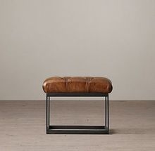 Retro Iron Leather Stool