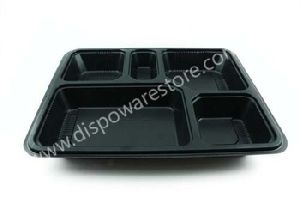 Disposable compartmental plastic plate