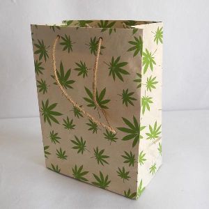 Hemp leaves printed bags