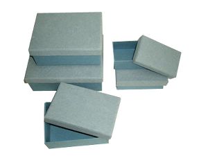 recycled denim rags paper Solid boxes