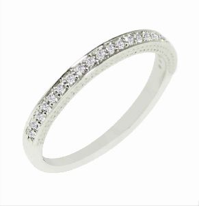 1.2 MM Round Cut Cubic Zirconia Band Ring
