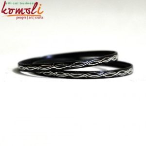 Silver Engraved Bangle