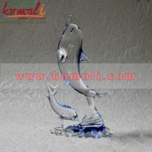 Transparent Boro Glass Dolphin