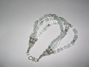 Aquamarine Bead Bracelet