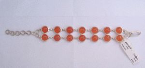 Carnelian Silver Bracelet