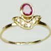 Gold Ring With Ruby & Diamonds