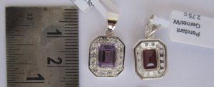 Pendant With Amethyst & White Topaz