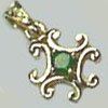 Pendant With Diamonds & Emerald