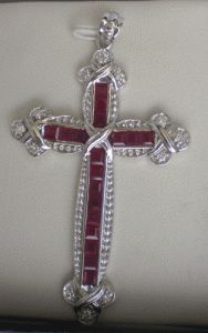 Pendant With Ruby & Diamonds