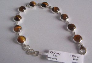 Tiger eye Silver Bracelet