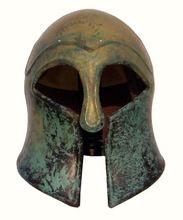 Greek Patina Helmet Corinthian Spartan Helmet