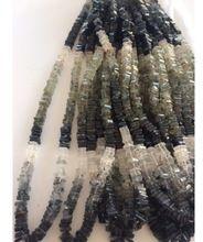 Black rutilated smooth square gemstone beads