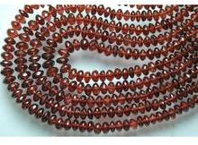 Garnet roundel faceted natural beads