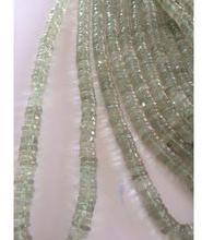 Green amethyst smooth heishi gemstone beads