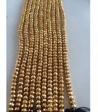 Pyrite gold coated roundell feceited beads