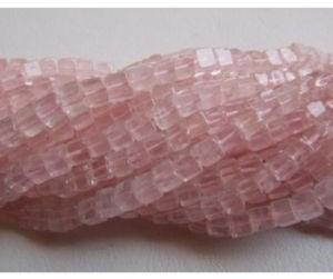 Rose quartz smooth box natural gemstone beads