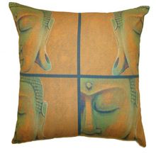 Buddha design Multicolor square cushion cover