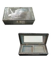 white metal silver jewelry Box