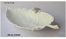 Aluminum Leaf White Washed Platter