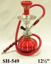 Designer Red Glass Base Hookah