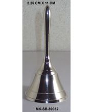 Silver Plated Hand Held Brass Bell