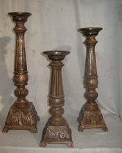 Wooden Pedestal Candle Holder