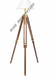 Nautical Tripod Decorative Wooden Lamp Stand