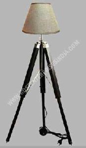 Nautical Tripod Wooden Floor Lamp