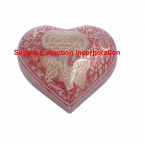 Floral Pink Heart Keepsake Urn