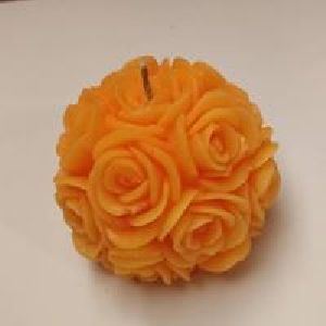 Orange Rose Ball Candle