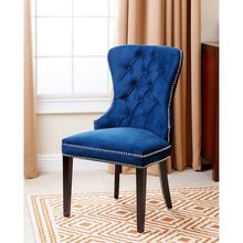 Blue Tufted Dining Chair