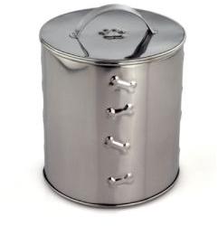 Stainless Steel Pet Canister Embossed