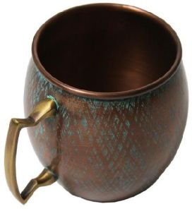 Antique Copper Dark Patina Beer Mug