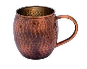 Antique Copper Hammered Beer Mug