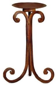 Dark Brown Iron Pillar Holder