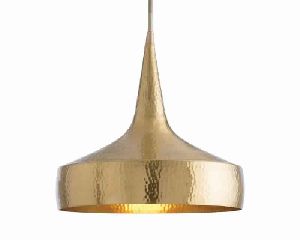 Hammered Brass Plated Pendant Light