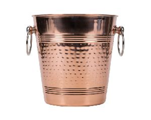 Hammered Copper Wine Bucket and Cooler