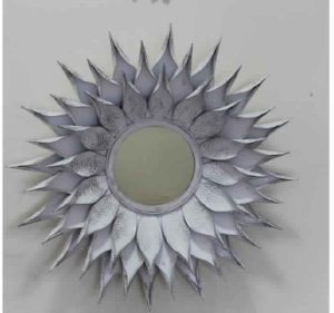 Metal Sun Mirror For Home Wall Decoration