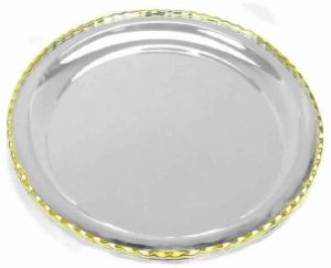 Silver Plate Border Embossed Charger Plate For Party Table