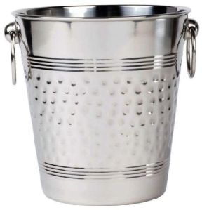 Stainless Steel Hammered Ice Bucket