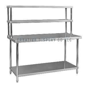 Work Top Table With Top Shelf 100cm