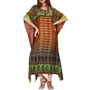 Pleasurable Multi color Digital printed Kaftan